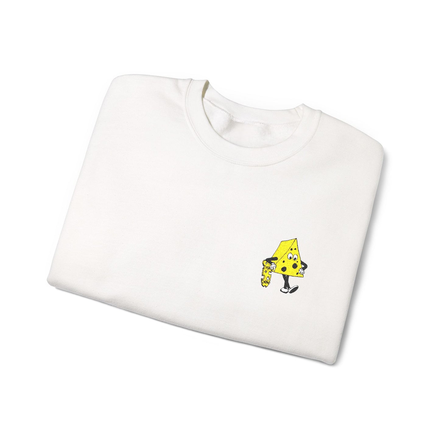 Skateboard Cheeseman Embroidered Crewneck Sweatshirt