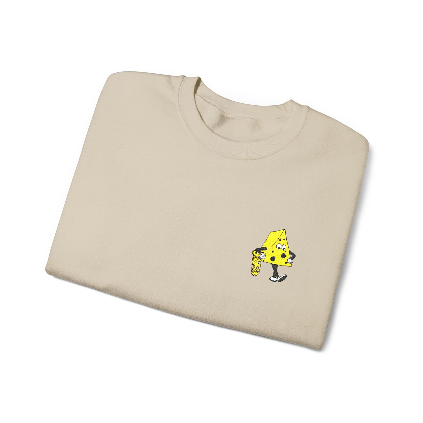 Skateboard Cheeseman Embroidered Crewneck Sweatshirt