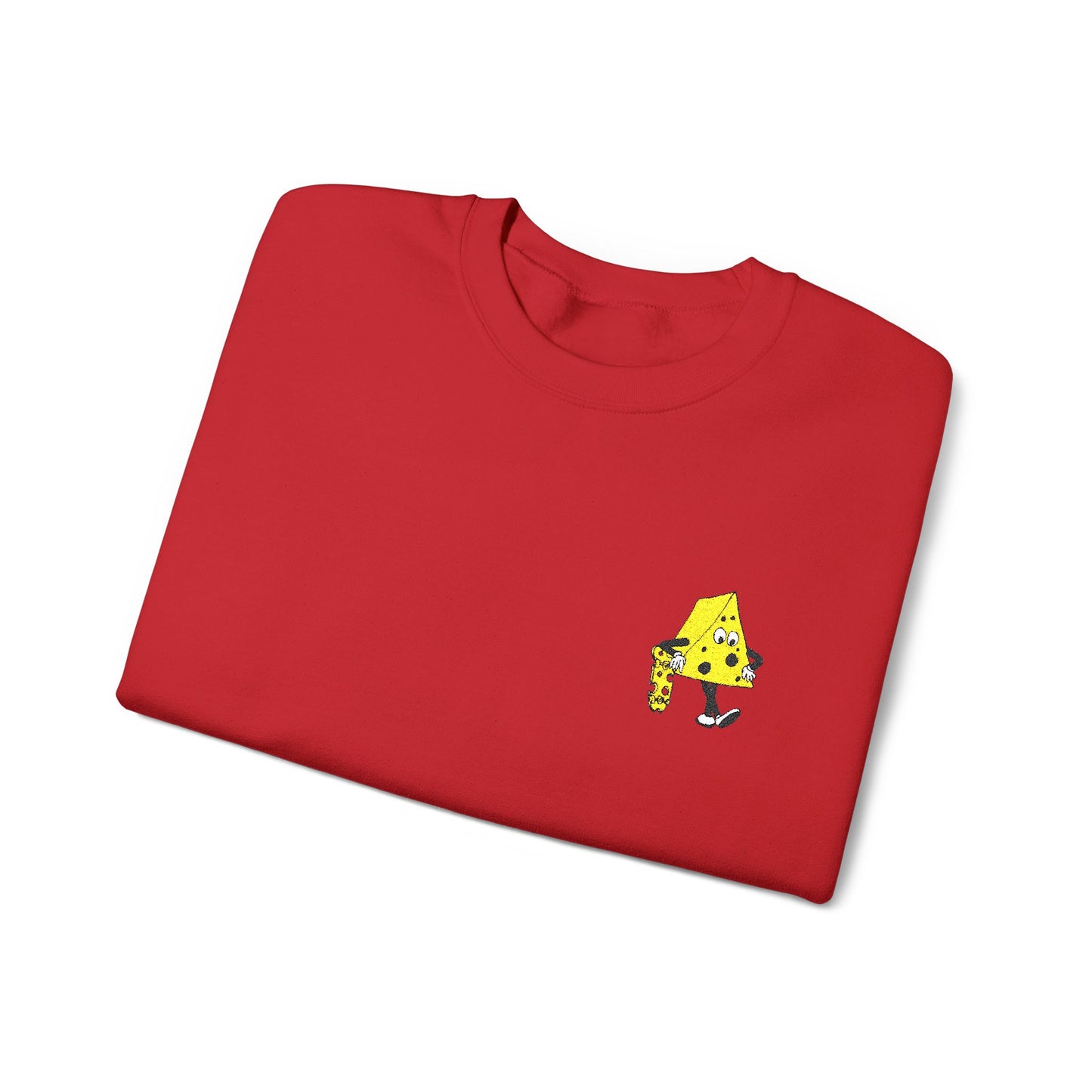 Skateboard Cheeseman Embroidered Crewneck Sweatshirt